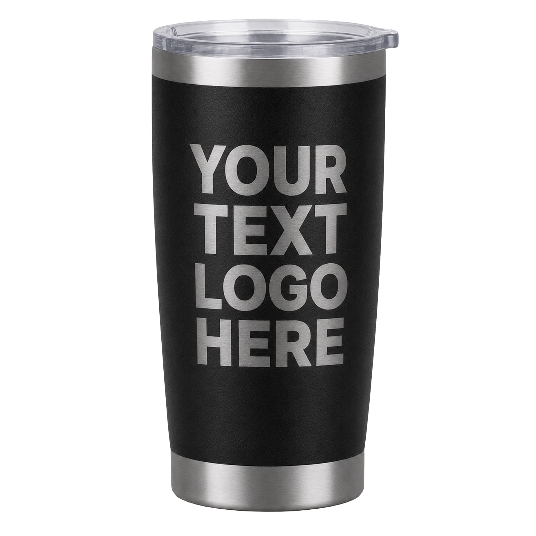 Black custom engraved 20oz tumbler