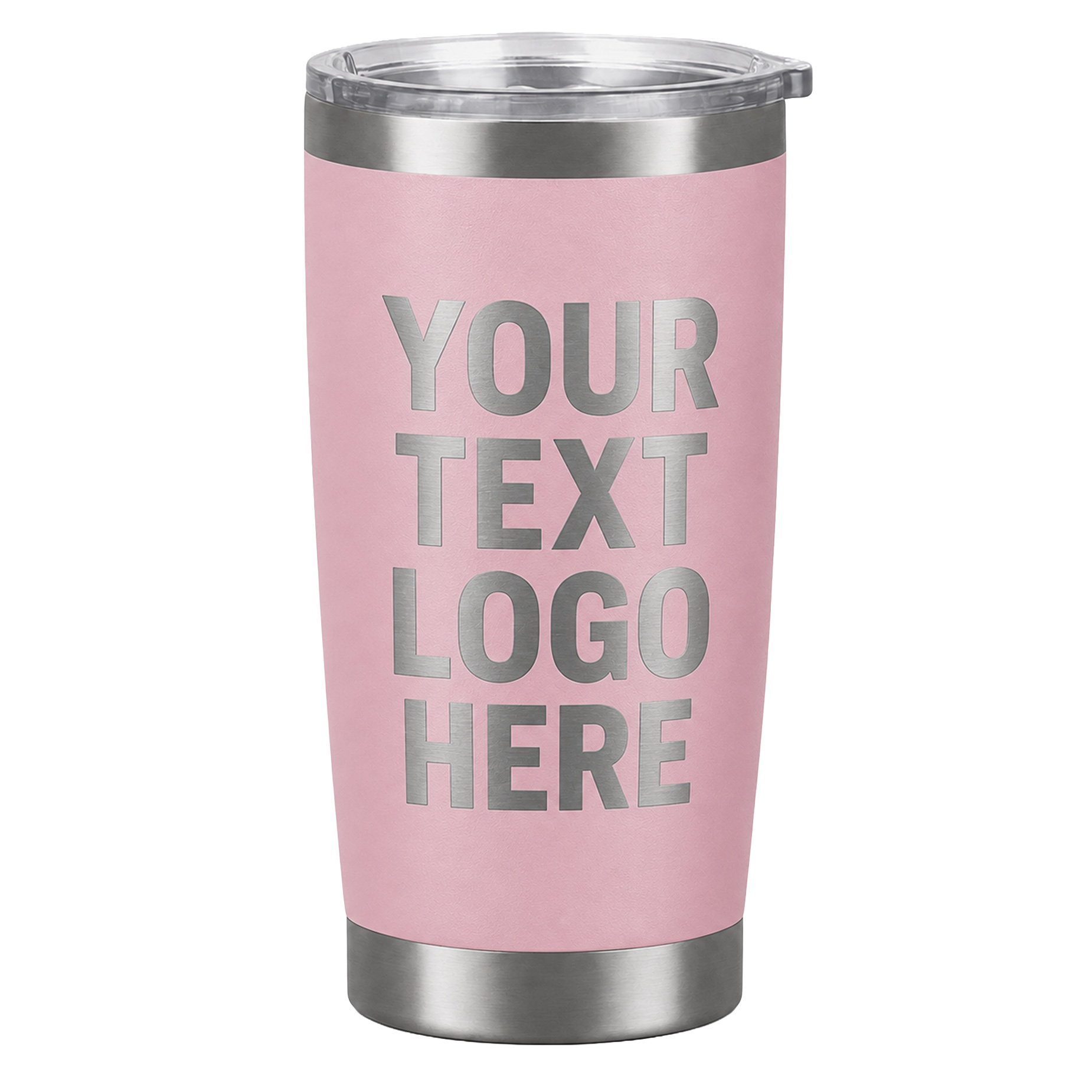 Light Pink custom engraved 20oz tumbler